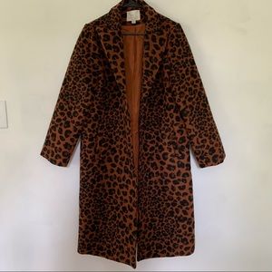 A New Day Leopard Print Coat sz M